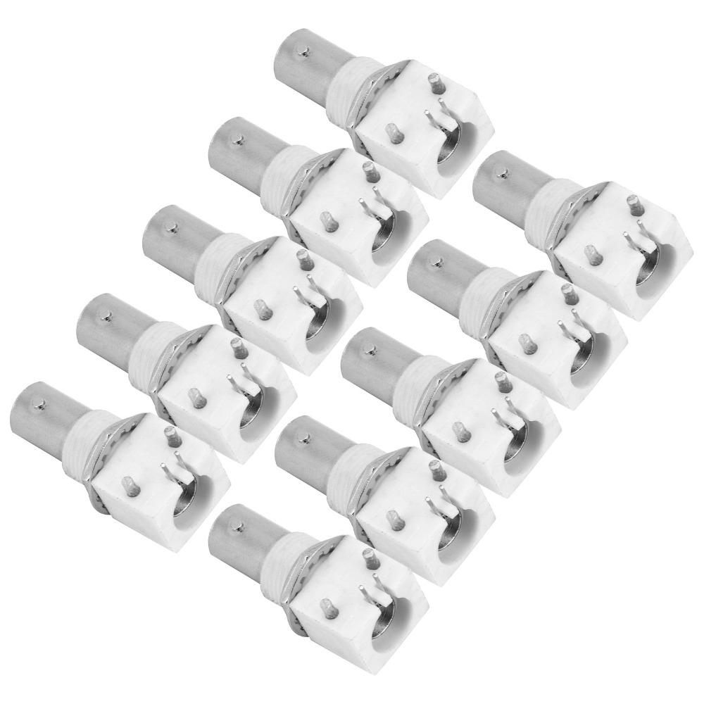 10 Pcs Solder BNC Connector 90 Degree BNCQ9 Adapter BNC Female Socket Signal Transmission