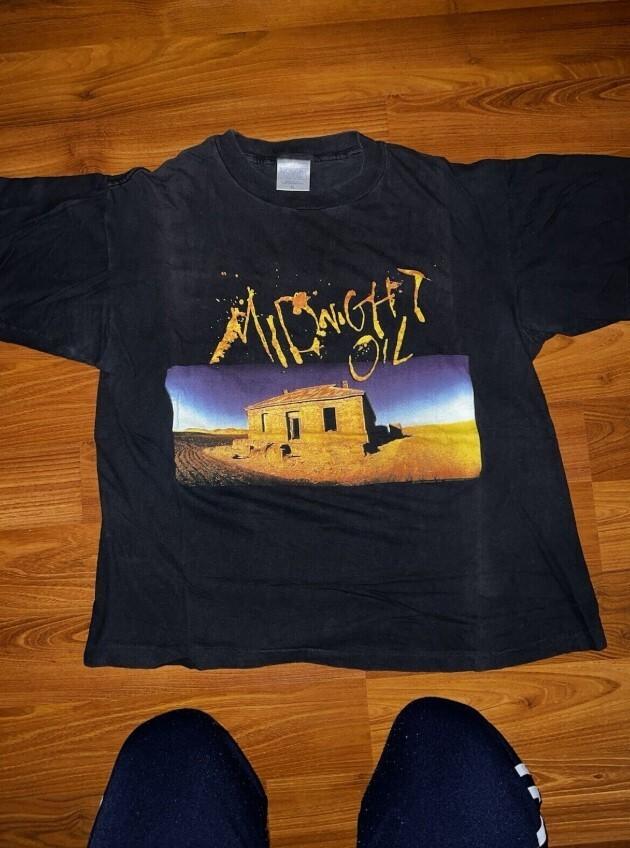 Rare Vintage Midnight Oil Shirt Size S-4Xl For Fans New Preprint Tee