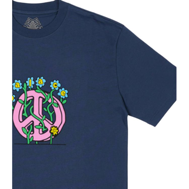 Palace Футболка Grower Темно-синяя, унисекс, синяя P26TS088
