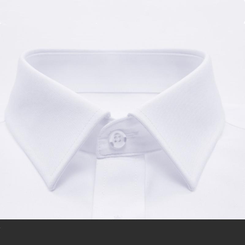 Официальная мужская рубашка с короткими рукавами из чистого хлопка в полоску без железа