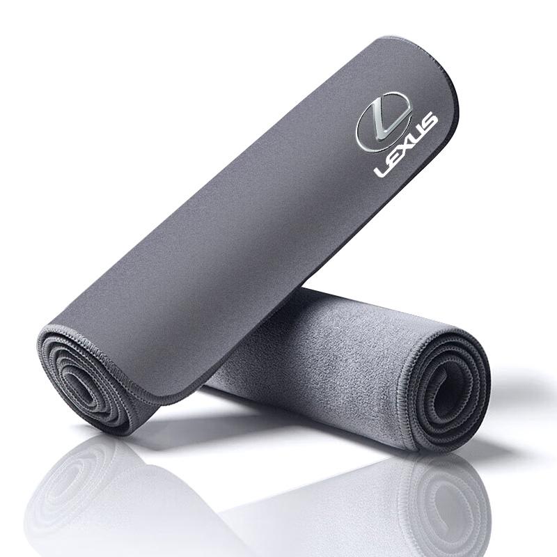 2026 Hot Interior Stickers Car Logo Suede Clean Leather Cloth Motorcycle Washing Towel For Lexus ES300 RX330 RX300 GS300 IS250 I