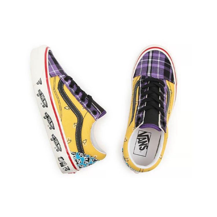 Vans Old Skool Anaheim Factory 36 Dx Повседневные низкие кеды для скейтбординга Унисекс кроссовки Фиолетовый Желтый VN0A54F391A
