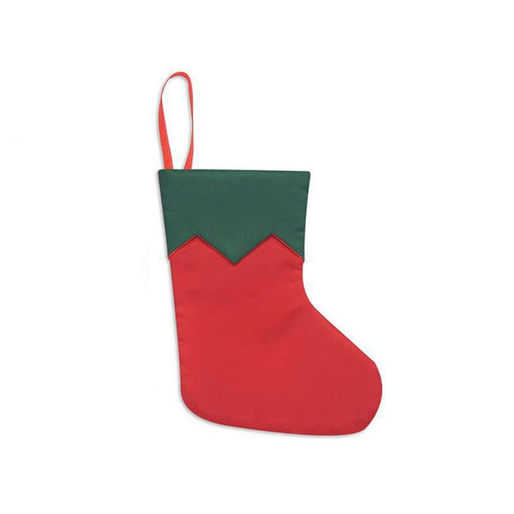 Simple Christmas Socks Red & Green Christmas Stockings Navidad Candy Gift Bags Festive Xmas Tree