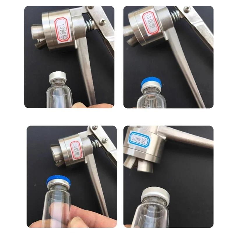 Ручной обжимной инструмент для флаконов, инструмент для обжима крышек флаконов 15 мм, ручной обжимной инструмент для флаконов с распылителем духов, машина для запайки стеклянных флаконов, укупорщик