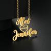 Atoztide Personalized Custom Name Necklace for Women Stainless Steel Heart Pendant Nameplate Choker Link Chain Jewelry Gifts