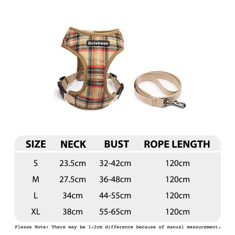 Durable Lattice Pet Harness Leash Set for Dogs 120cm Walking Exercise Vest Strap Traction Anti Lost Small Medium Dog Accessories