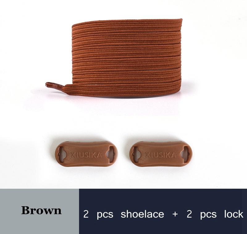 NO.8 2022 New No Tie Shoe Laces Elastic Laces Sneakers Flat Shoelaces Without Ties Kids Adult Quick Shoe Lace Rubber Bands for Shoes