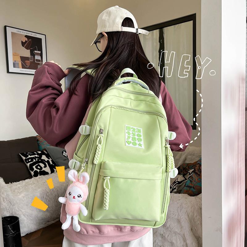 Cute Japanese Style Nylon School Backpack For Girls Boys High Capacity Lightweight