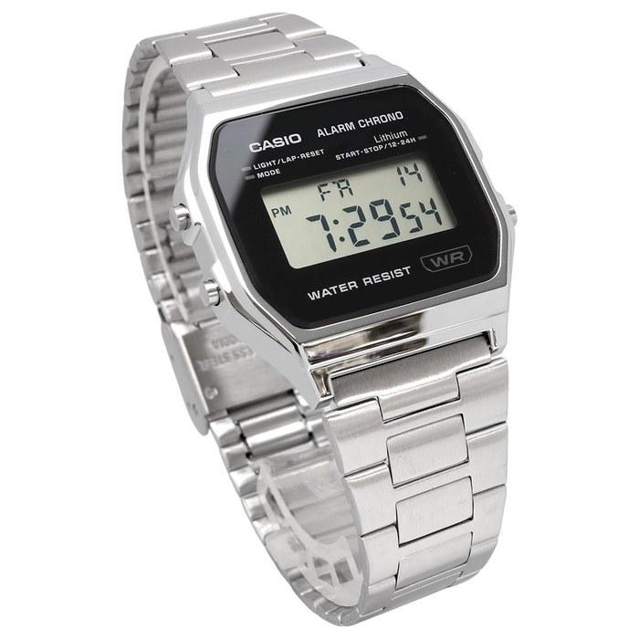 Casio Цифровые часы Винтажная серия A158WEA-1 Металлический ремешок Унисекс Черный (Импортный) Металлический браслет/Черный A158WEA-1