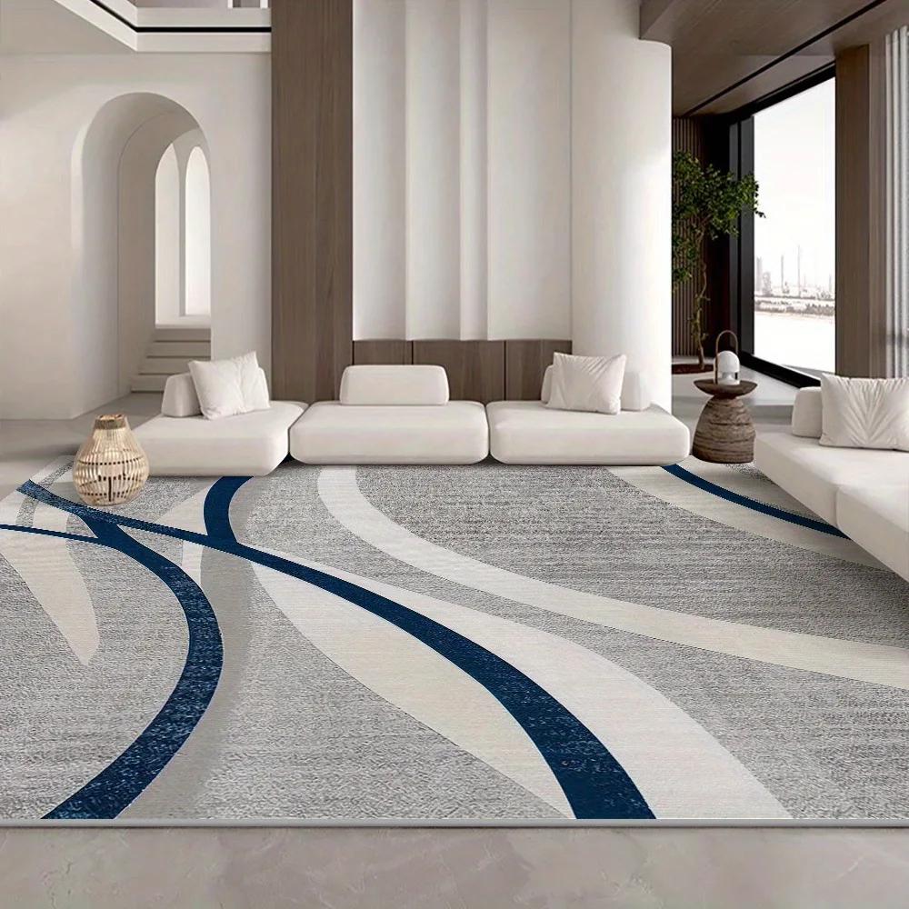 Modern Geometric Rug Non-slip, Machine Washable Sofa & Coffee Table Mat Bedside Rug for Bedroom Home Decor
