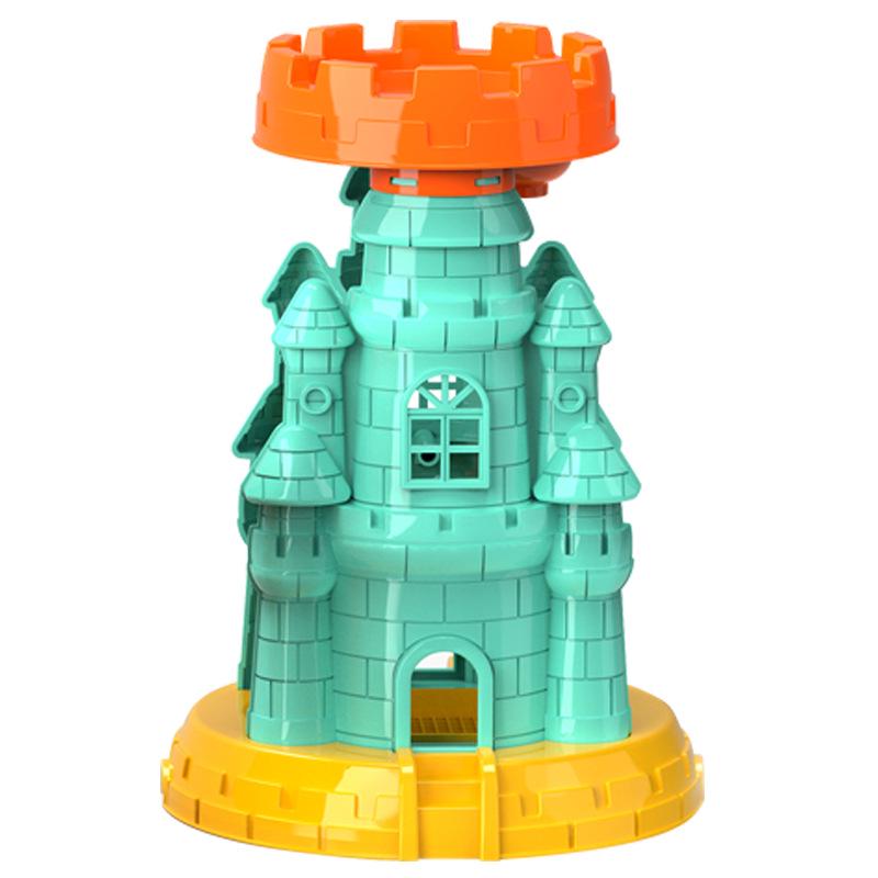 Children's Seaside Sand Toy Set: Castle Molds, Large Shovel, Bucket, Sand Timer & Digging Tools with Cassia Seeds