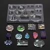 Silicone Casting Mold for DIY Resin Jewelry Pendants 12 Shapes Silicone Casting Mold Tools for Epoxy Resin