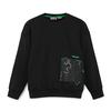 New Spring Collection Simple Brand Logo Loose Knit Crewneck Sweatshirt Men Sweatshirt Black A6C4C001