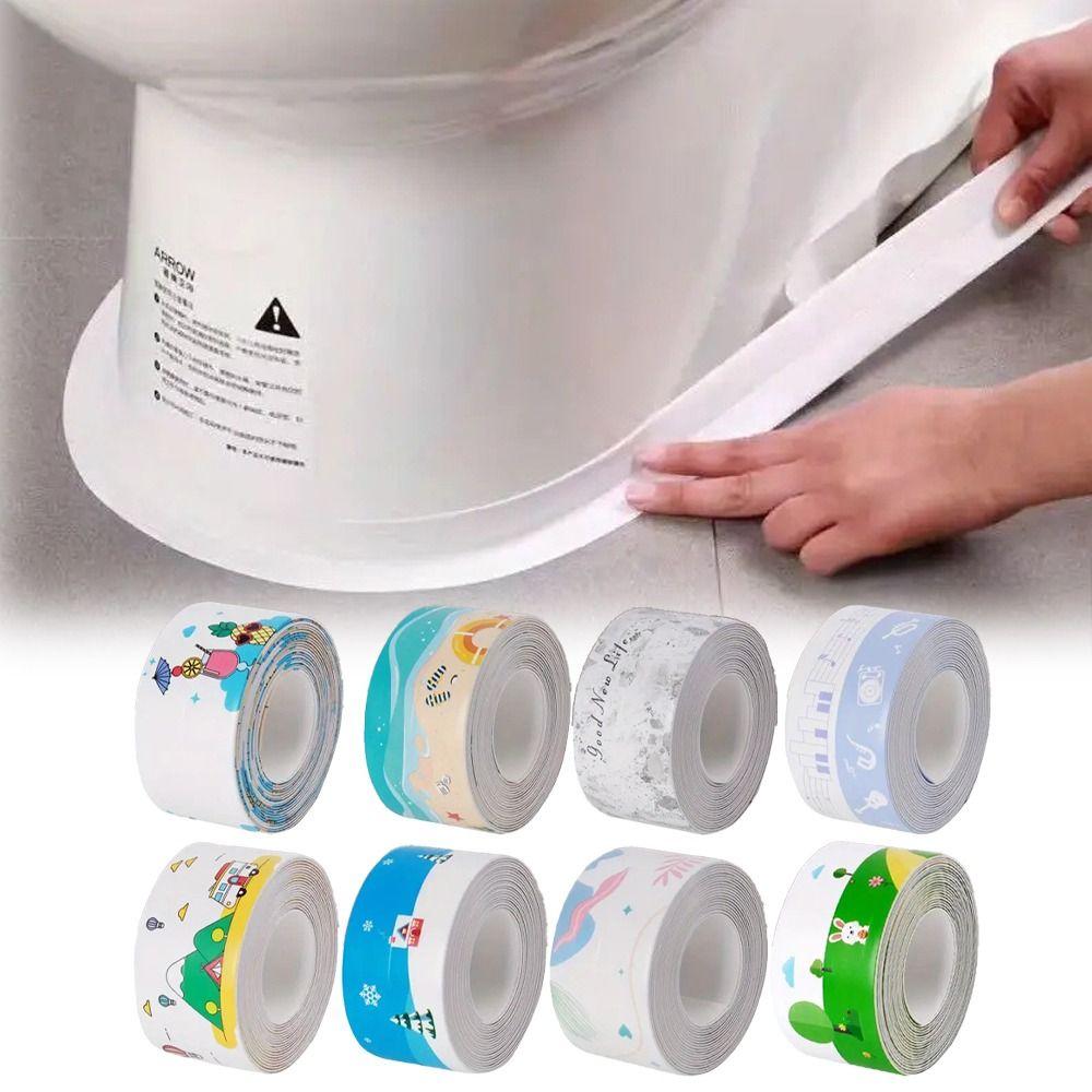 PVC Seam Adhesive Tape 3.2m/Roll Kitchen Sealant Strip Shower Tile Sealer  for Corner Gap