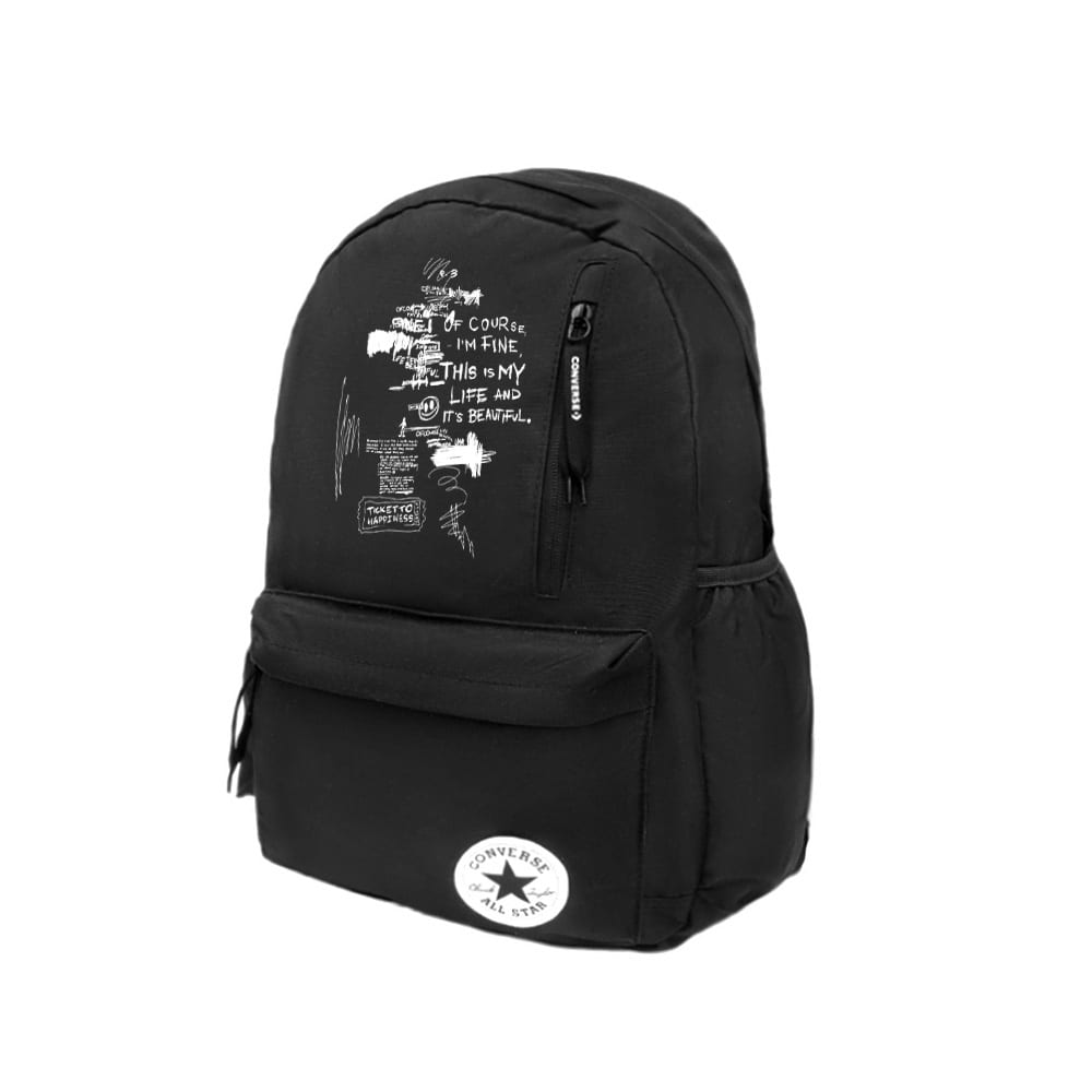 Converse Polyester Backpack Regular Unisex Black CV2213004PS-001(team354- )