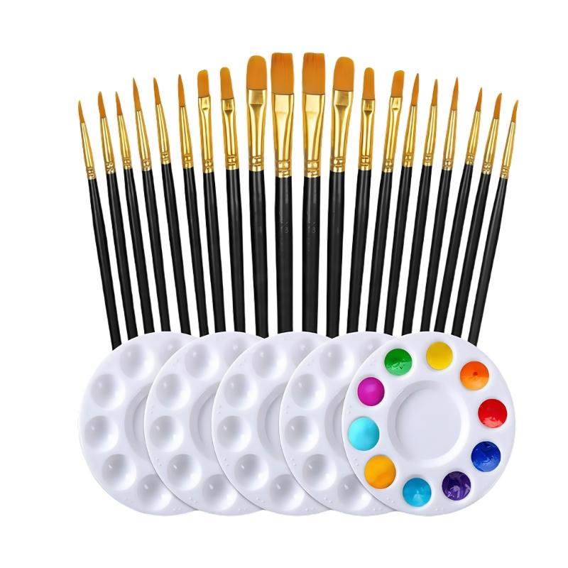 1 Set Watercolor Paint Brushes Set Nylon Hair Painting Brush Art Tool Drawing and Art Supplies For Creative Projects