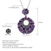 Italian Craftsmanship Original Designer Pendant Elegant and Luxurious 925 Silver Inlaid with Natural Colored Gem Amethyst Necklace Pendant