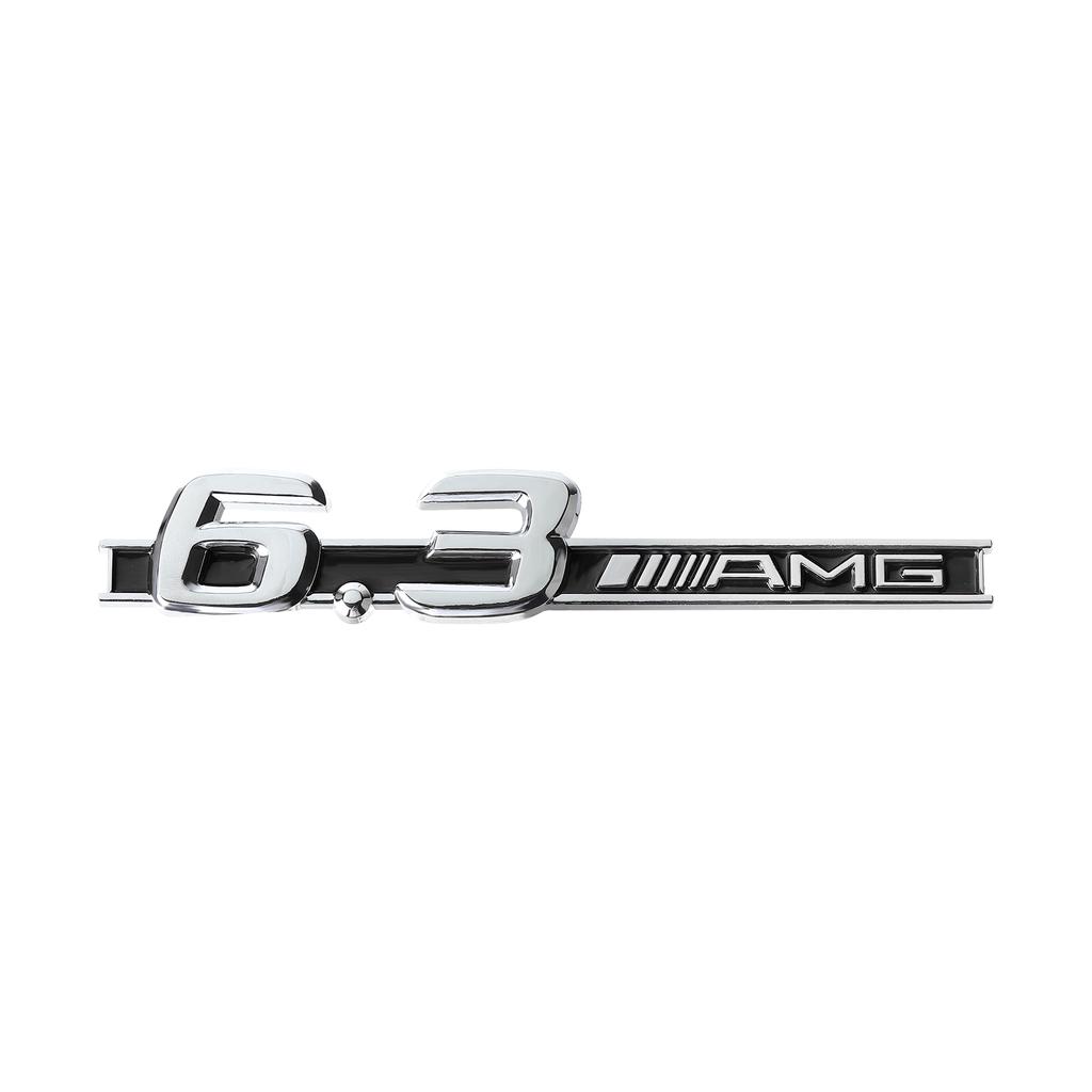 EJG4   1PCS 3D ABS Car Side Fender Emblem Decoration Sticker Auto Modification Accessories for Mercedes Benz 3.2 5.5 6.3 6.5 AMG Badge