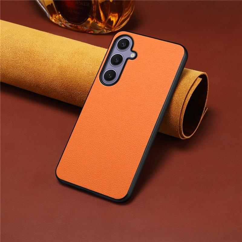 Luxury Plain Pu Leather Phone Casing For Samsung Galaxy A52 A53 A54 A55 A56 A25 A32 A15 A16 A17 5G A70 Slim Shockproof TPU Cover