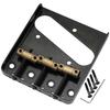 Бридж Musiclily Pro в винтажном стиле Telecaster с латунным седлом для гитар Squier и Imported Telecaster Electric Black 10,8 мм 3-полосная,