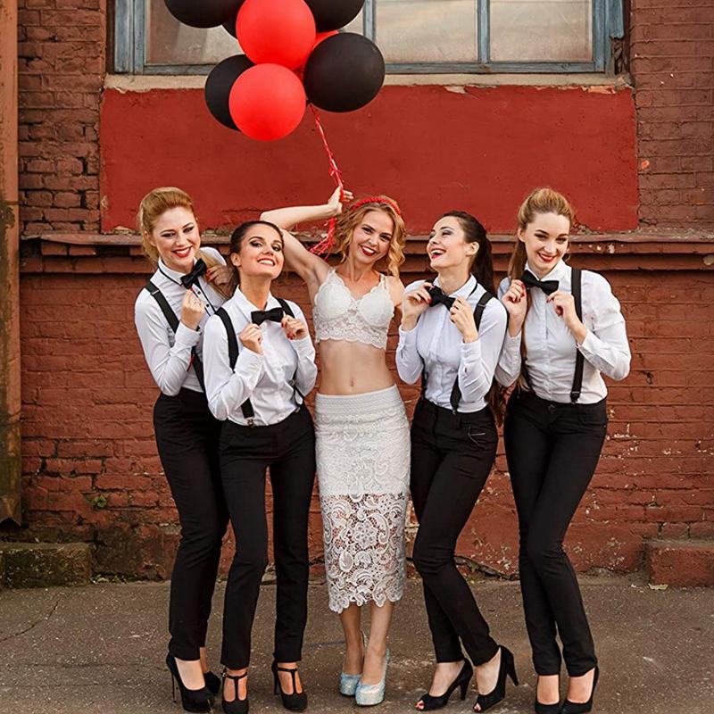 Классический комплект подтяжек и галстука-бабочки, регулируемые эластичные подтяжки с Y-образной спинкой шириной 2,5 см и 3 зажимами, тканый предварительно завязанный галстук-бабочка шириной 12 см, один размер для мужчин и женщин