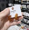 Акриловые серьги-кресты круглой формы, янтарно-коричневые, в корейском стиле, женские геометрические серьги на каждый день, подарки