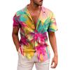 Men's Hawaiian Printed Button Short Sleeve Shirts Men's Casual Fashion Short Sleeve Shirts