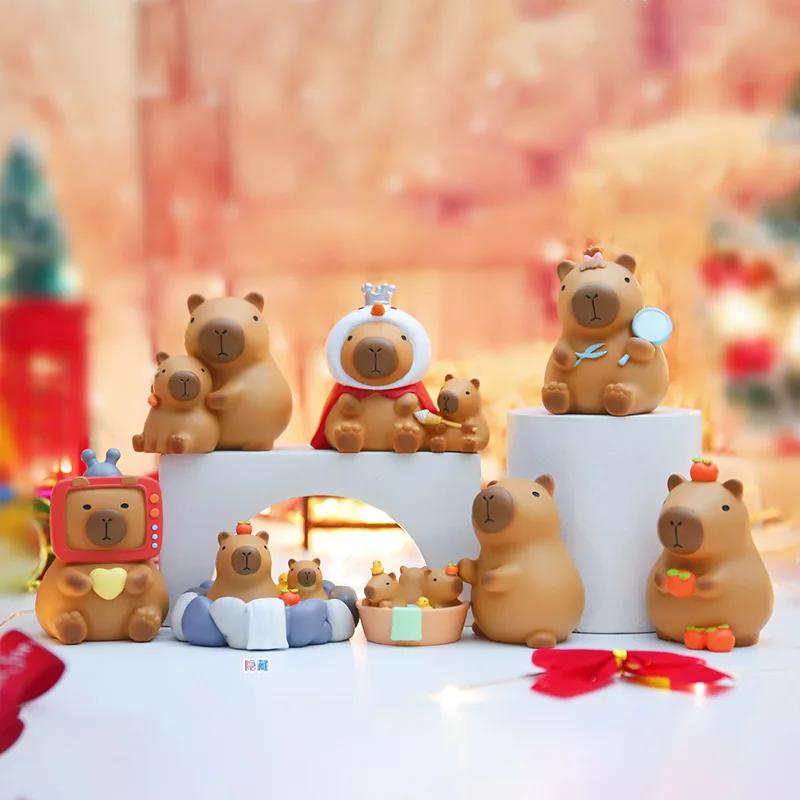 Capybara Figure Blind Box Simulation Capibara Kawaii Anime Animals Figures Doll Children Birthday Christmas Gift