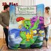 Franklin the Turtle 2D Flat Pattern Flannel Blanket High quality All Seasons Warmth and Comfort Perfect for Christmas Gifts.DMT0925105