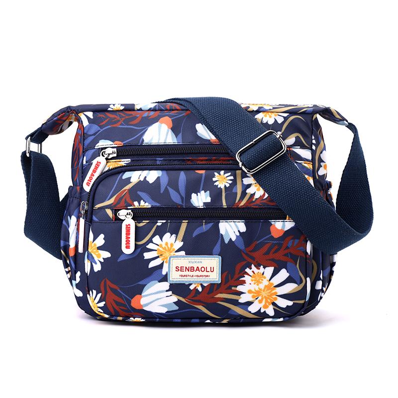 Сумка через плечо из нейлоновой ткани с принтом, легкая сумка через плечо для женщин