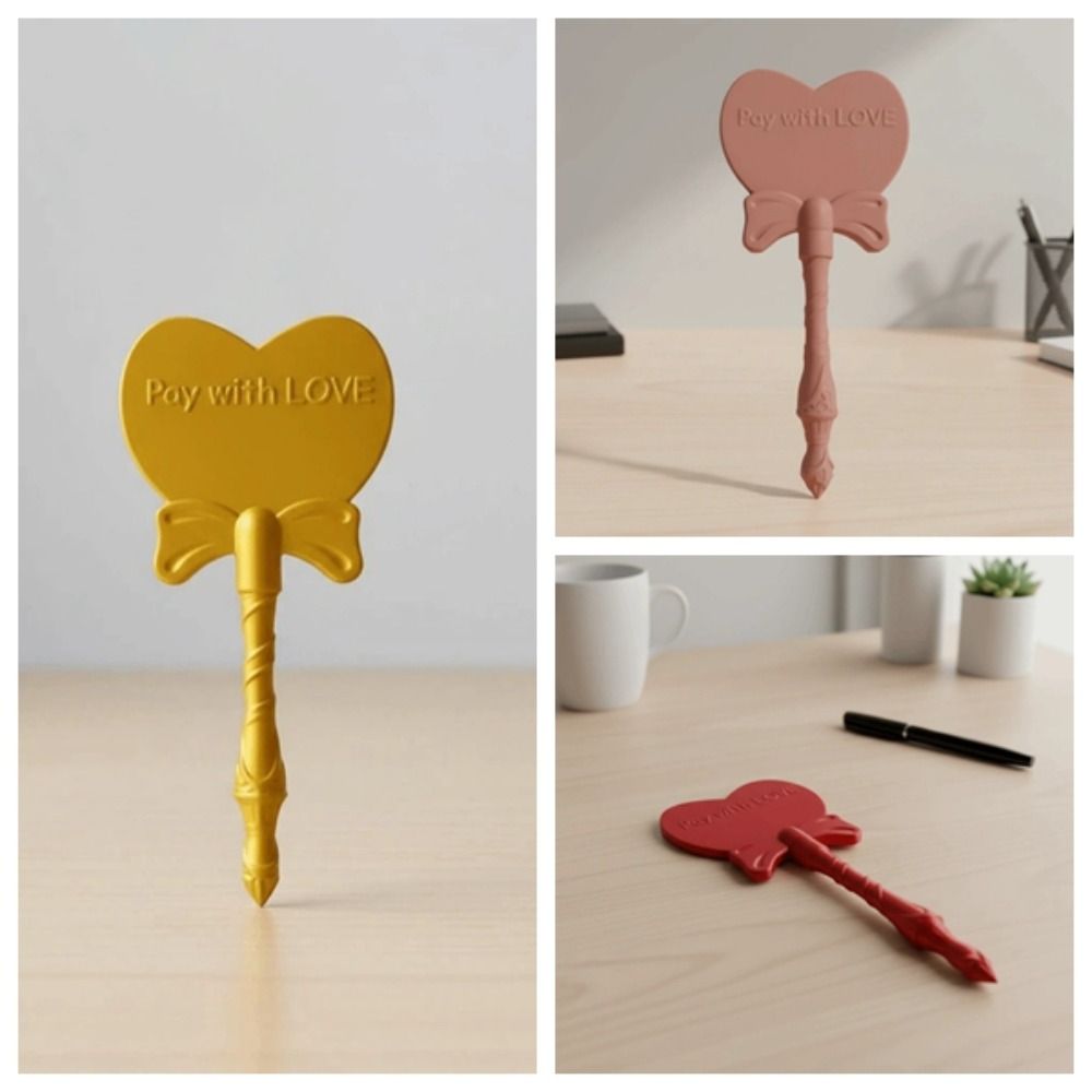 Creative 3D Printed Wand Tap To Pay Detachable Heart Magic Wand Holder Gift for Girls