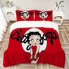 Betty Boop Iconic Cartoon Print 3Pcs Bedding Setduvet Cover With 2 Bedropillowcase Home Birthday Gift