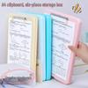 Student A4 Folder with Writing Pad, Roll Paper Test Storage, Archive Document Bag, and Receipt Organizer