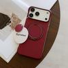 Роскошный ультратонкий безрамочный кожаный магнитный чехол для Samsung Galaxy S23 S24 S25 Ultra S25, металлический складной держатель, противоударный чехол