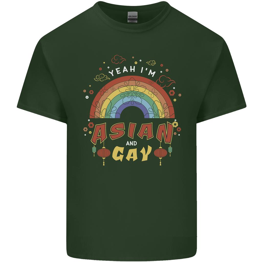 Asian and Gay Funny Gaysian LGBT Pride Unisexs Light Cotton TShirt
