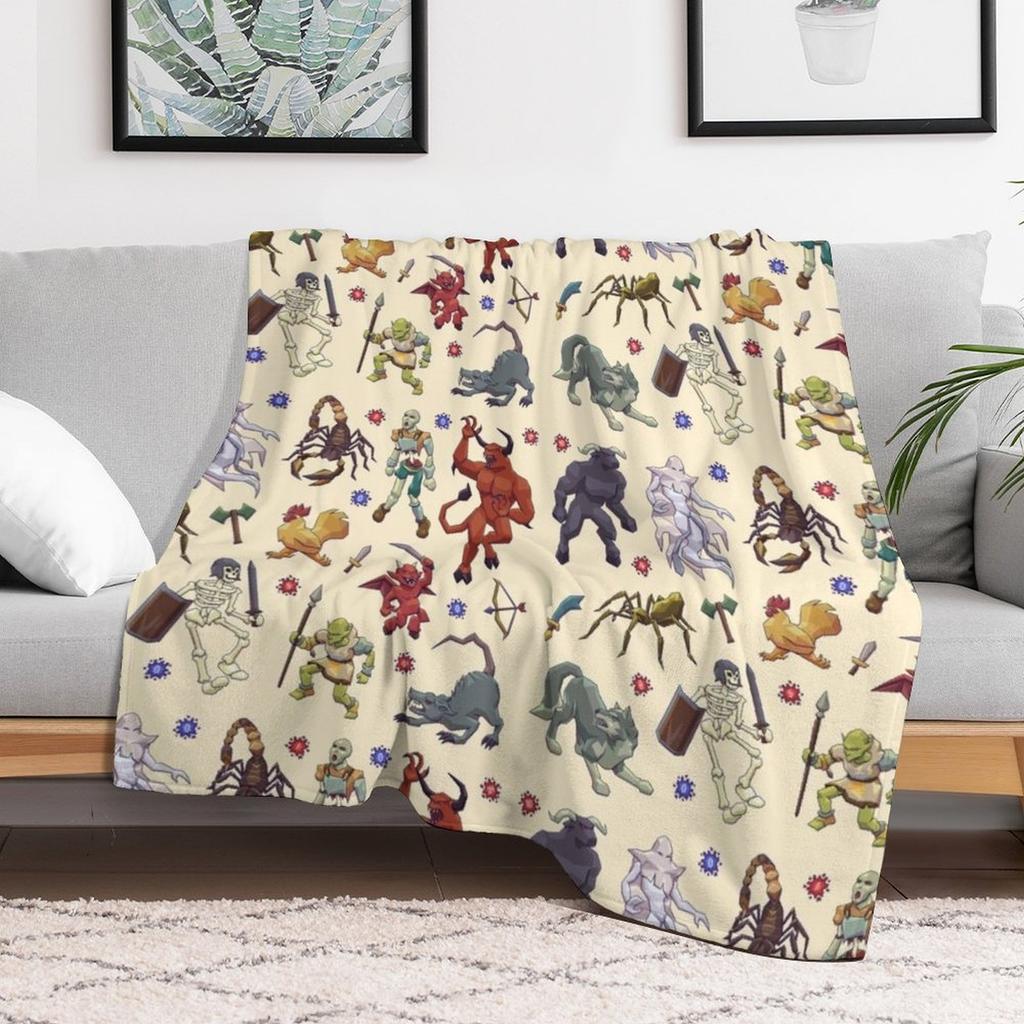 Old School Runescape Монстры Плед на кровать Мягкий Мягкий Плед Покрывала