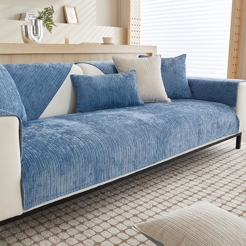 Подушка для дивана из шенилла в минималистском стиле Four Seasons Universal Simple Modern Non-Slip Подушки для сидений Полностью покрытая тканью