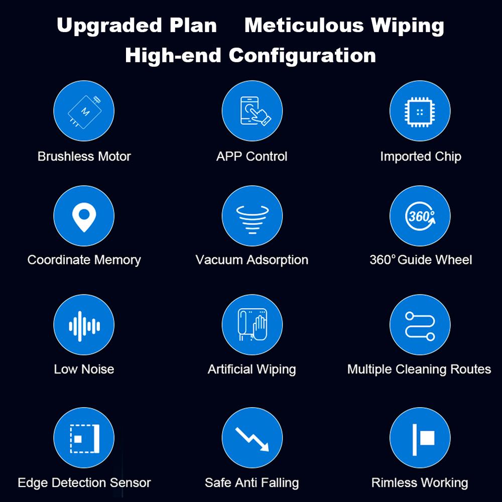 Робот-мойщик окон LIECTROUX YW910, двойной распылитель воды, интеллектуальная память, робот-пылесос, лазерный датчик, домашний настенный робот для мытья стекол
