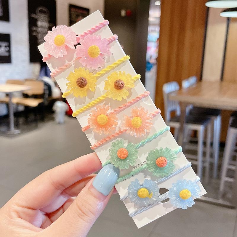 10 шт./набор Резинки для волос для детей Милые мультяшные животные Резинка Головной убор Девочки Детская повязка на голову Скранчи Детские аксессуары для волос