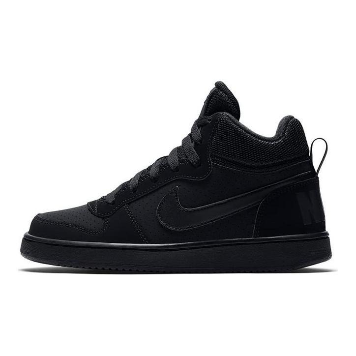 Nike Court Borough Mid 'Triple Black' GS 839977-001