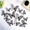 12pcs 3D Butterfly Wall Decor 3 Sizes, Butterfly Decorations for Butterfly Birthday Party Cake Room Decorations