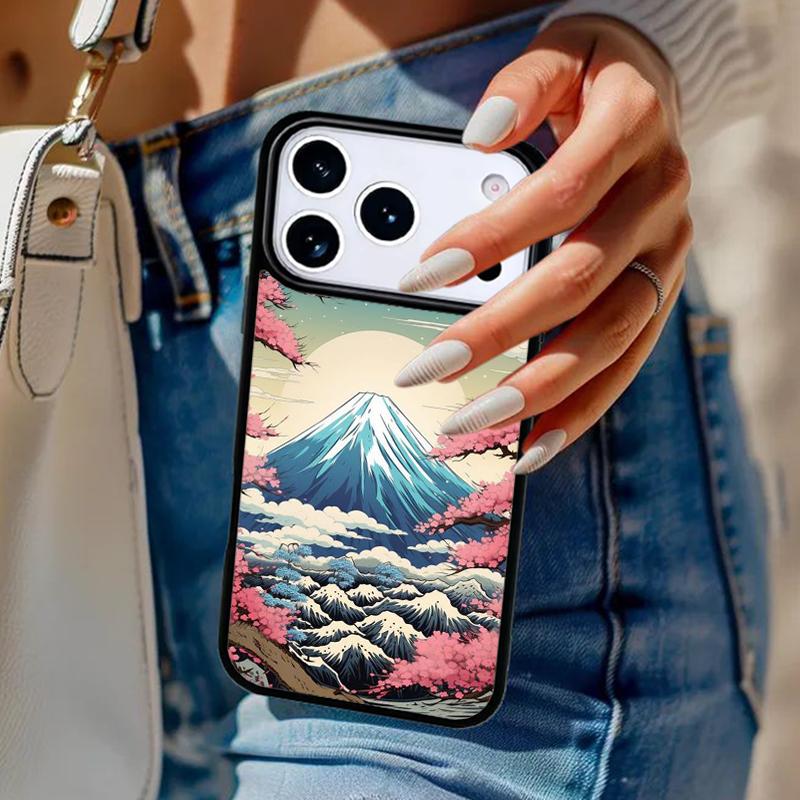 Чехол для телефона с изображением горы Фудзи Для iPhone 17 Air 14 15 13 12 Max Чехол Для Apple 16e 11 Pro Max Plus Coque