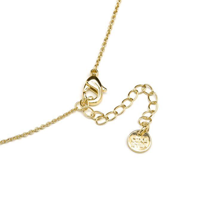 Collier Luxenter avec zircon multicolore finition or 18k - Alphabet N