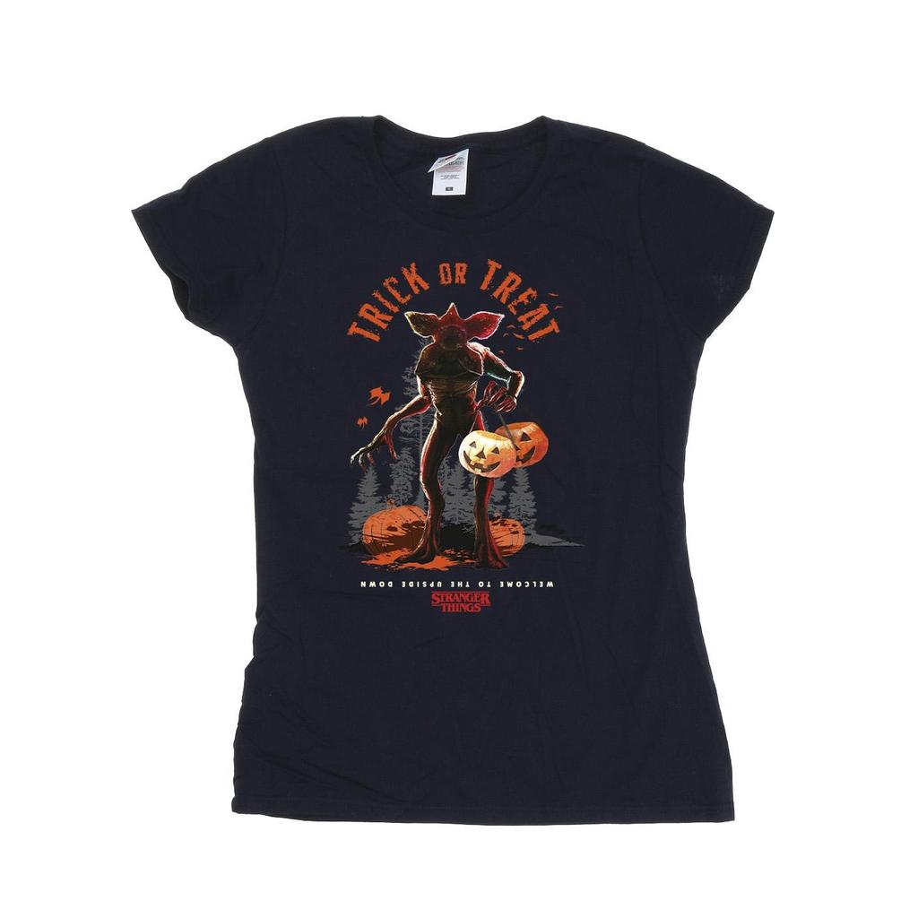 Netflix Womens/Ladies Stranger Things Trick Or Treat Demagorgon Cotton T-Shirt
