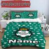 3pcs Duvet Cover Set (1*Duvet Cover + 2*Pillowcase, Without Core), Custom Name Club Santos Laguna Pattern Bedding Set, Home Bedroom Decor Gift