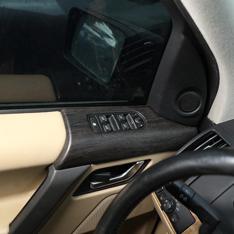 Для Land Rover Freelander 2 12-15 Стайлинг автомобиля ABS дуб текстура древесины автомобиля дверь окна кнопка подъема панель крышка наклейка автомобиля