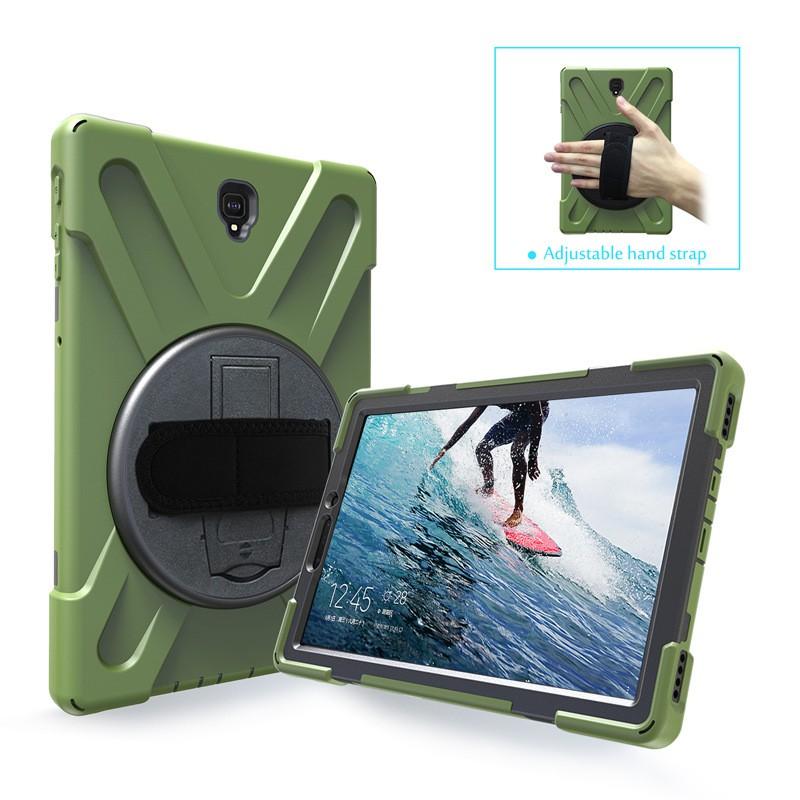 Silicone PU Tablet Case With Rotating Stand Galaxy Tab S4 T830 T835 Anti-Drop Protection Portable Slim Cover