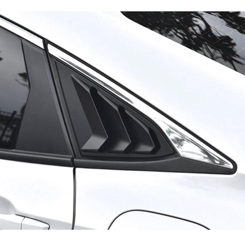 Для Honda Civic 10th Gen 4dr Sedan 2016-АБС-пластик треугольные жалюзи заднего стекла, накладка, 2 шт./компл., автомобиль