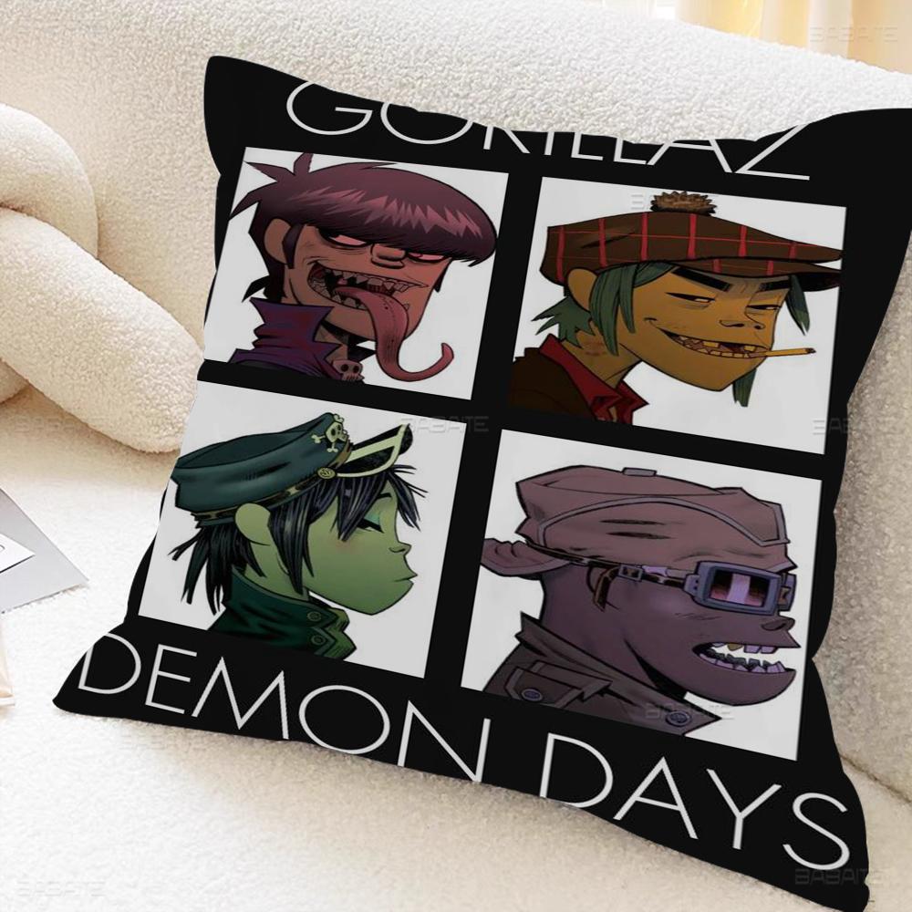 Gorillaz Ретро Постер Персонализированная Подушка Чехол от Пыли Спальня Детская Вечеринка Украшение Наволочка День Рождения Детский Подарок