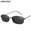 ZXWLYXG  New Small Rectangle Sunglasses Women Retro Brand Designer Red Sun Glasses Men Glasses Female Unisex